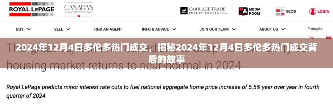 揭秘，多伦多热门成交背后的故事（日期标注为2024年12月4日）