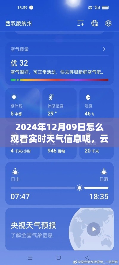 云端遨游,如何观看实时天气信息,体验天气的奇妙日常(2024年12月09日)